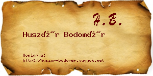 Huszár Bodomér névjegykártya